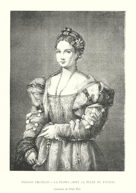 Tiziano Vecellio, La Flora, Called The Beauty of Titian, Collection of the Pitti Palace by Italian School