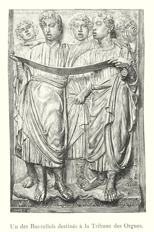 One of the Bas-reliefs Intended for the Organ Tribune (engraving) by Italian School