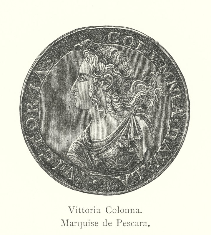 Vittoria Colonna, Marquise of Pescara (engraving) by Italian School