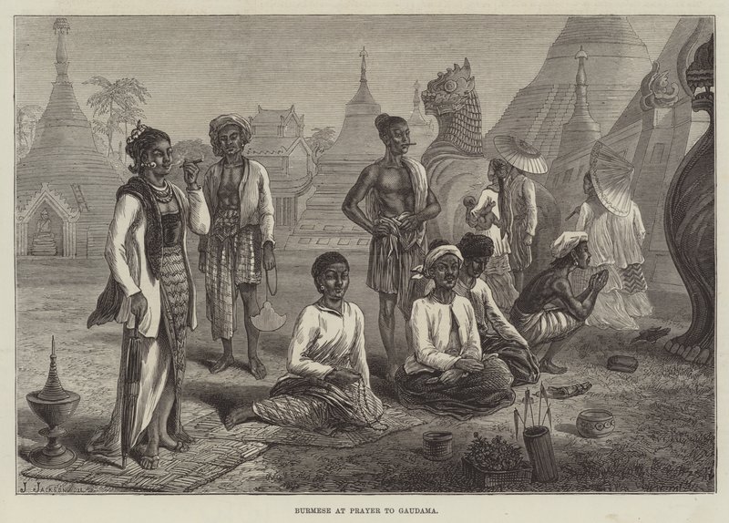 Burmese at Prayer to Gaudama by J. Jackson