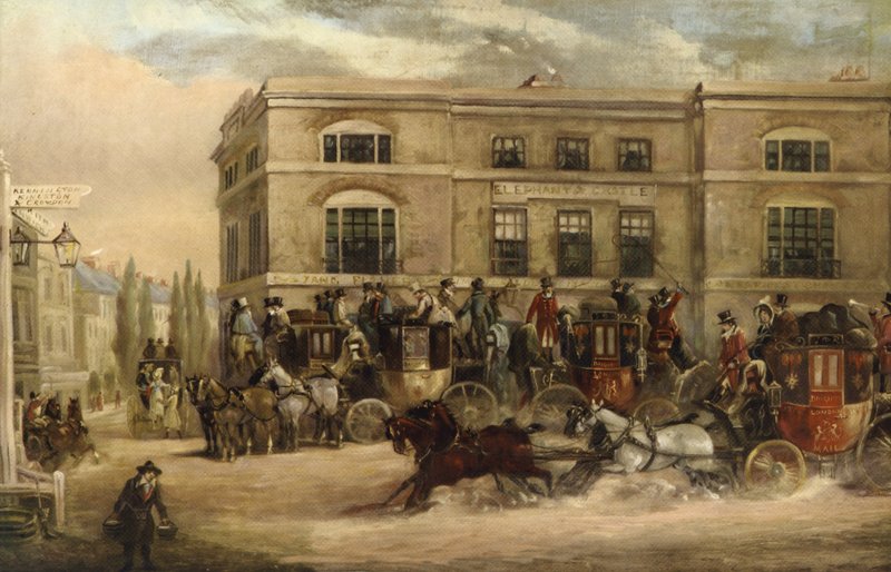 The Elephant and Castle, Brighton Road, London by J.C. Maggs