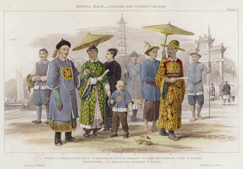 Mongol Race, Chinese and Cochin-Chinese by J.L. (after) Williams