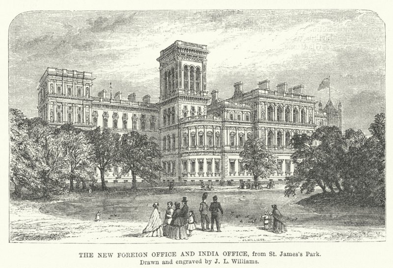 The New Foreign Office and India Office, from St James