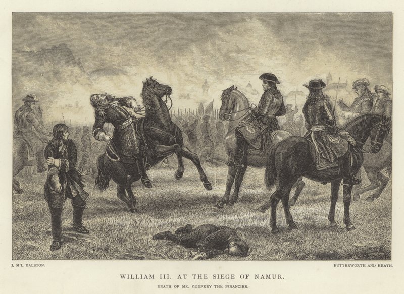 William III at the Siege of Namur, Death of Mr. Godfrey the Financier by J.M.L. Ralston