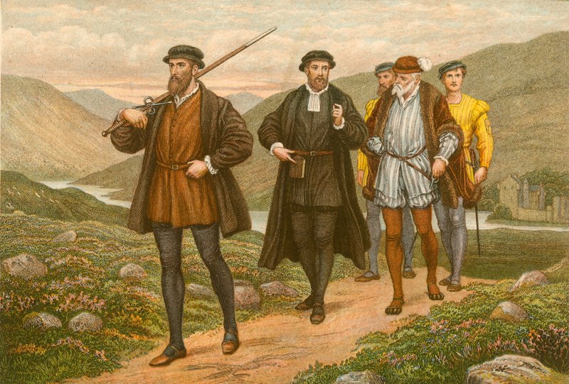 John Knox Bearing the Sword Before George Wishart, After the Attempted Assassination at Dundee by J.M.L. Ralston