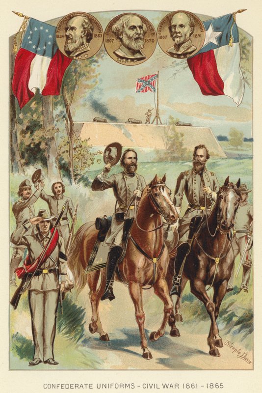 Confederate Uniforms, Civil War 1861-1865 by J. (after) Steeple Davis