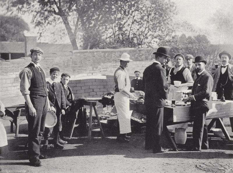 Bidford Mop, the Pig Roast by J. Benjamin Stone