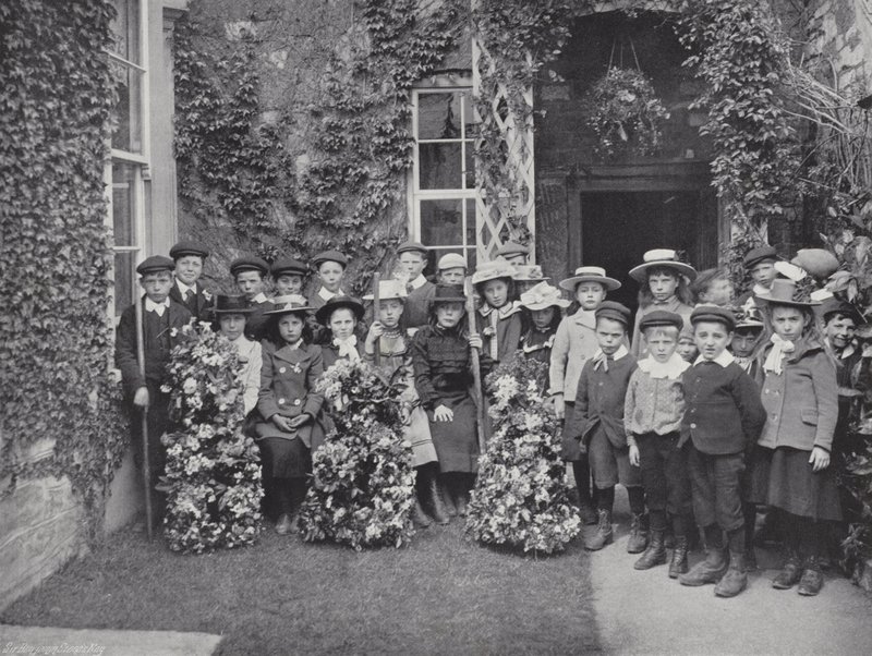 Garland Day at Abbotsbury, Children with Garlands by J. Benjamin Stone