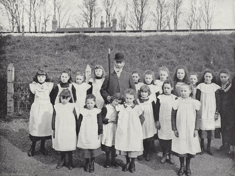 Hocktide at Hungerford, Demanding Holiday for School Children by J. Benjamin Stone