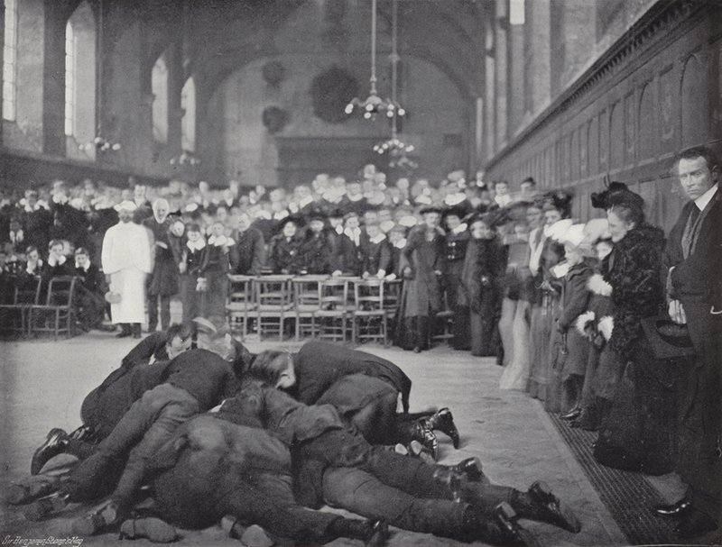 Pancake Tossing at Westminster School, The Greeze by J. Benjamin Stone