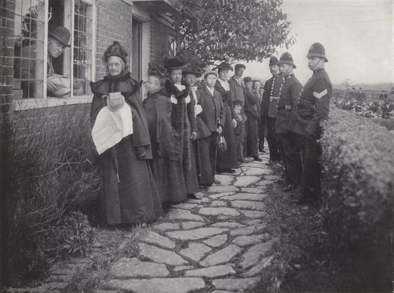 The Biddenden Maids Charity, distributing Bread and Cheese by J. Benjamin Stone
