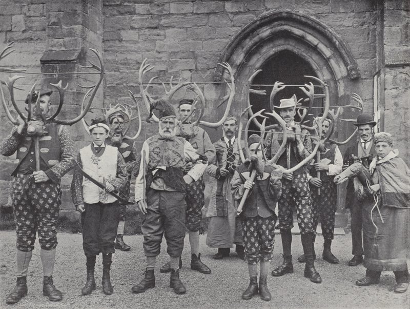 The Horn Dance, Abbots Bromley, All the Characters by J. Benjamin Stone