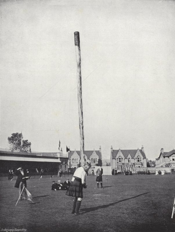 The Inverness Gathering, Tossing the Caber by J. Benjamin Stone