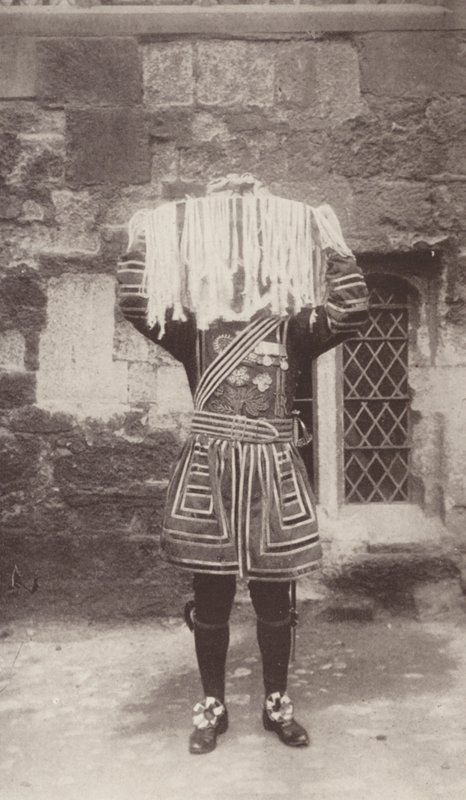 The Yeoman of the Guard carrying the silver dish with the purses containing the Maundy money by J. Benjamin Stone
