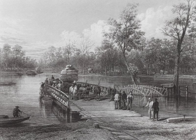 Australia: The Punt, Echuca by J. C. Armytage