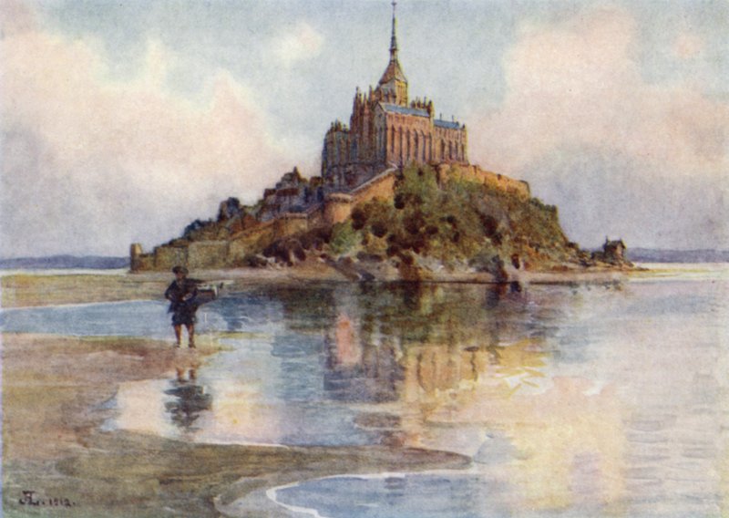 Mont St Michel from Tombelaine, Evening by J. Hardwicke Lewis