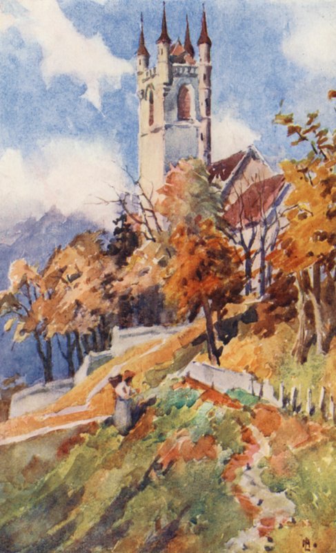 The Church of St Martin, Vevey by J. Hardwicke Lewis