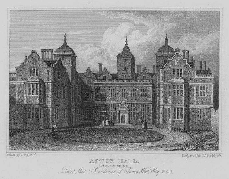 Aston Hall, Warwickshire, Late the Residence of James Watt, Esquire, FSA by John Preston Neale