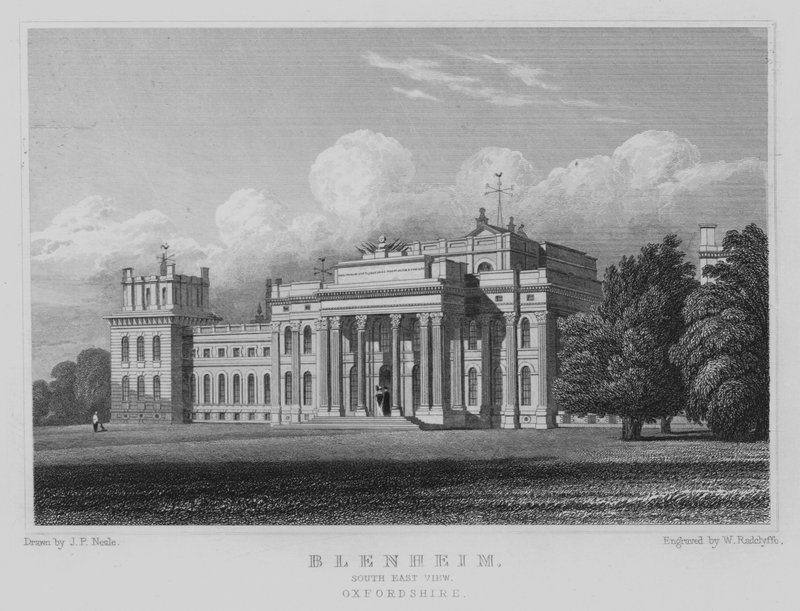Blenheim, South East View, Oxfordshire by John Preston Neale