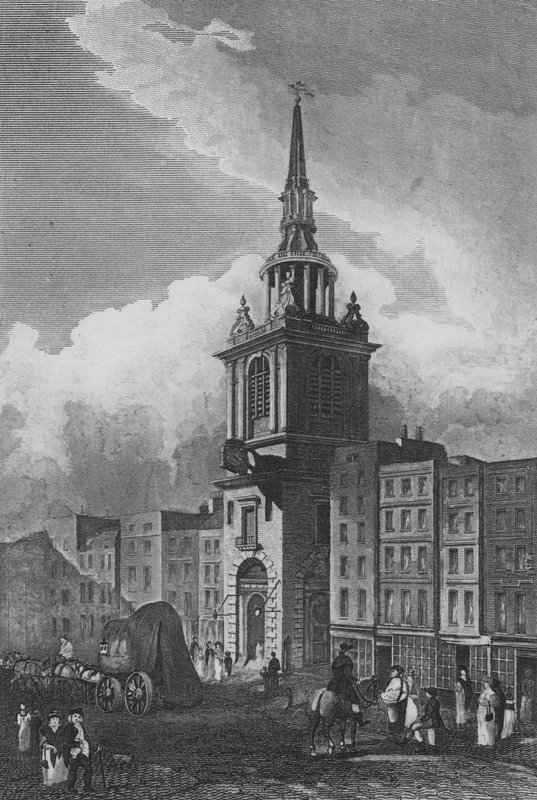 Bow Church, Cheapside, London by John Preston Neale