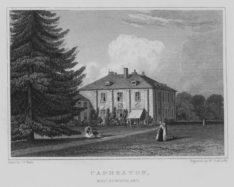Capheaton, Northumberland (engraving) by John Preston Neale
