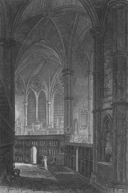 Entrance to the South Aisle, Westminster Abbey by John Preston Neale