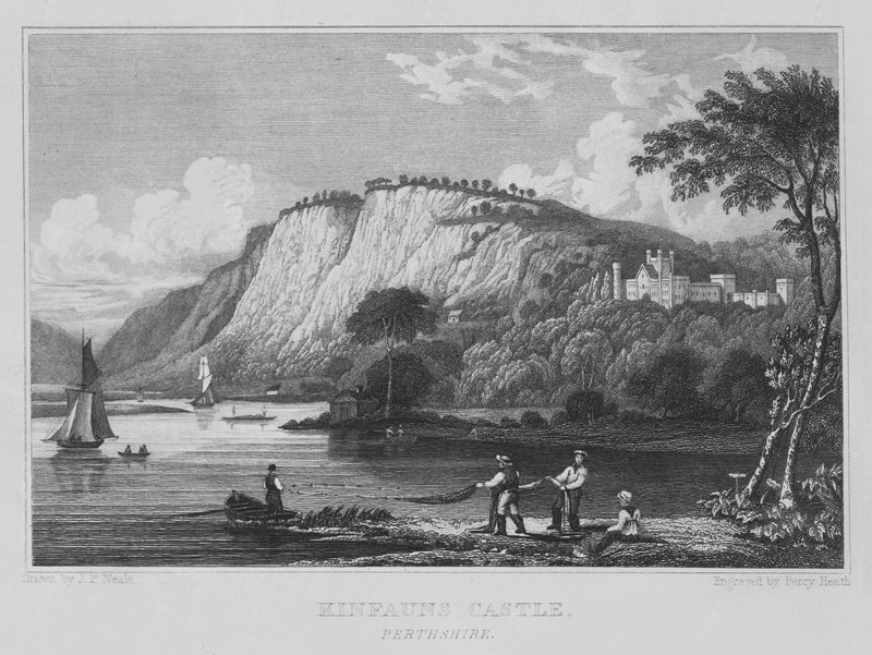 Kinfauns Castle, Perthshire (engraving) by John Preston Neale
