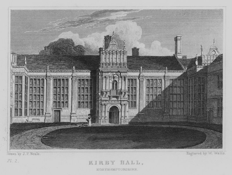 Kirby Hall, Northamptonshire by John Preston Neale