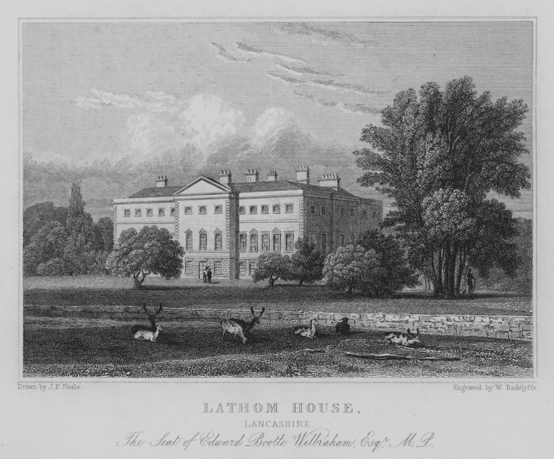 Lathom House, Lancashire, The Seat of Edward Bootle Wilbraham, Esquire, MP (engraving) by John Preston Neale