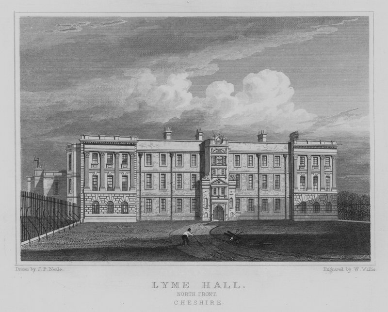 Lyme Hall, North Front, Cheshire by John Preston Neale