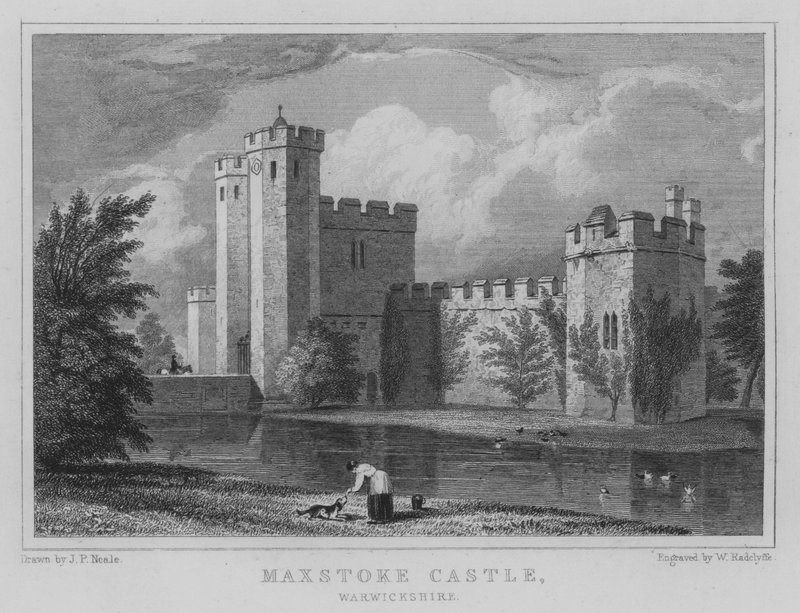 Maxstoke Castle, Warwickshire by John Preston Neale