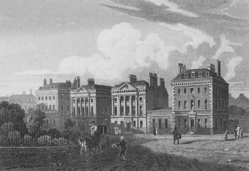 North Side of Cavendish Square, London by John Preston Neale