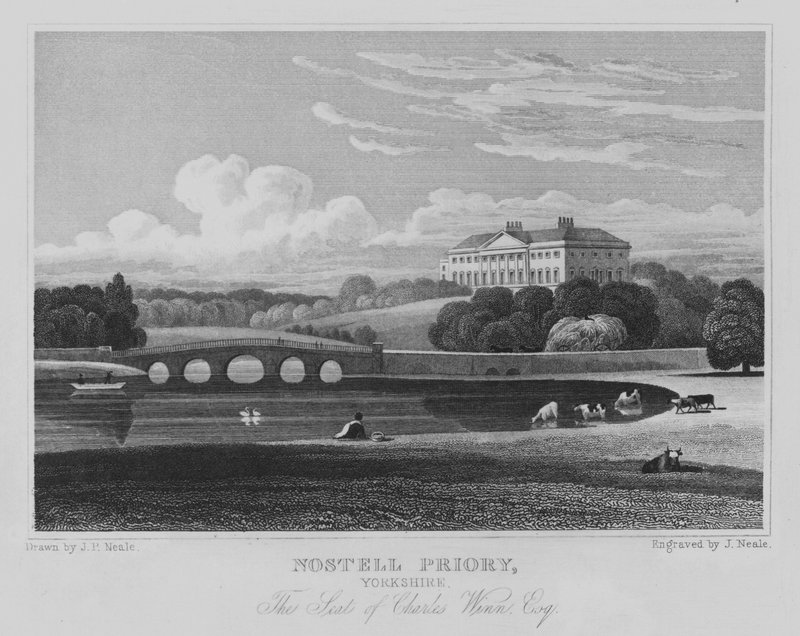 Nostell Priory, Yorkshire, The Seat of Charles Winn, Esquire (engraving) by John Preston Neale