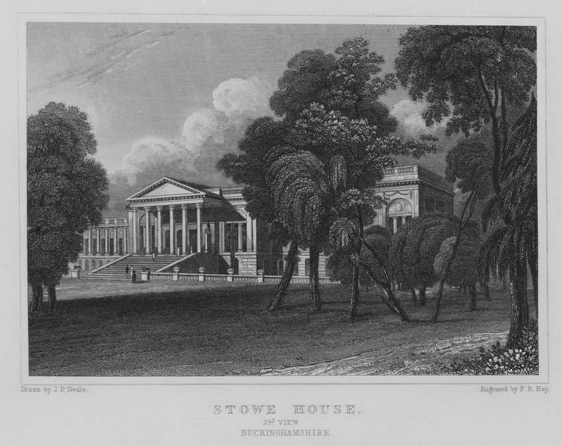 Stowe House, 2nd View, Buckinghamshire by John Preston Neale