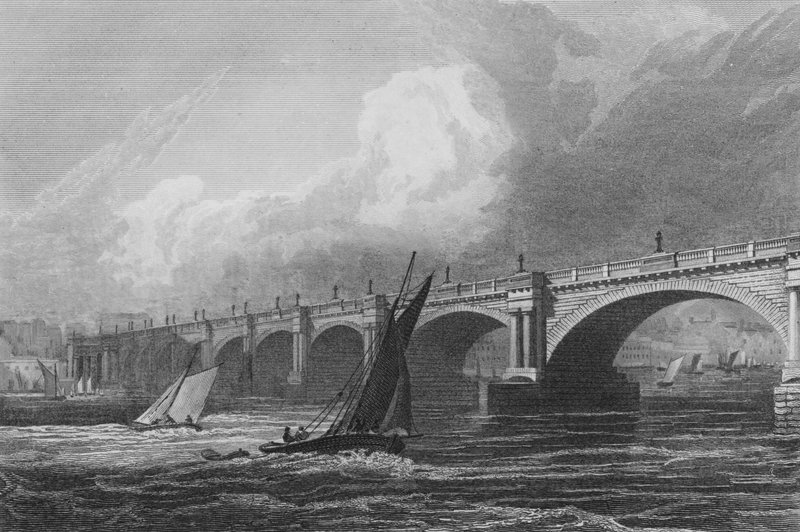Strand Bridge, London by John Preston Neale