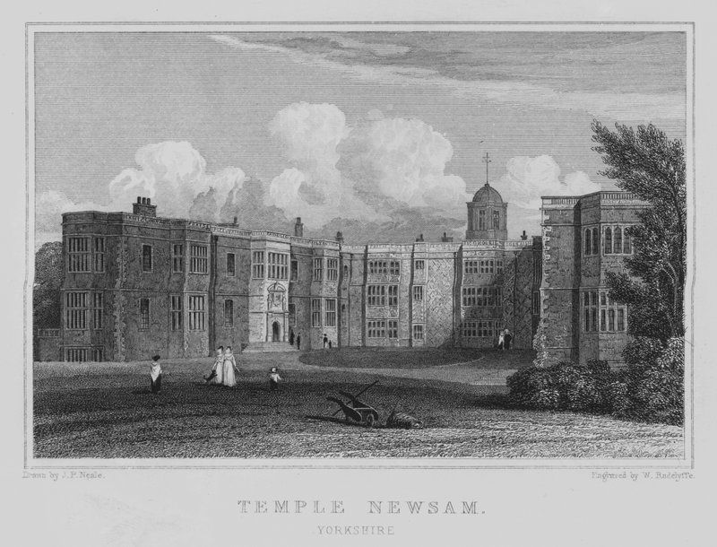 Temple Newsam, Yorkshire (engraving) by John Preston Neale