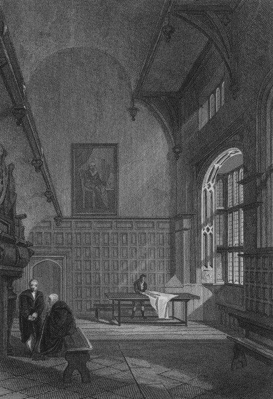 The Charter House, Interior of the Great Hall by John Preston Neale