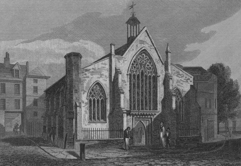 The Dutch Church, Austin Friars, London by John Preston Neale
