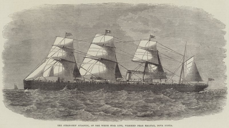 The Steam-Ship Atlantic, of the White Star Line, wrecked near Halifax, Nova Scotia by J. Wells