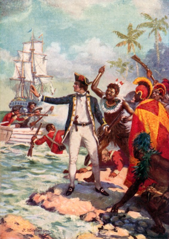 Death of Captain Cook, Hawaii in 1779 by J. Williamson