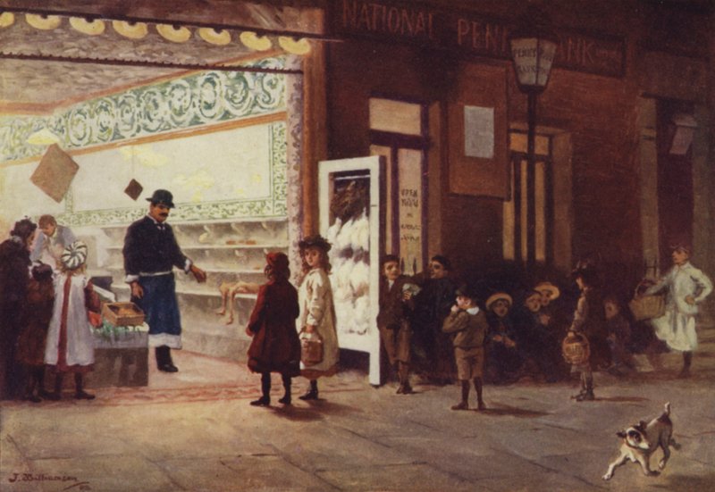 Marketing on Saturday Night (litho) by J. Williamson