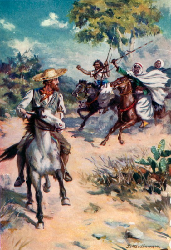 Mungo Park, Pursued by Moorish Robbers by J. Williamson