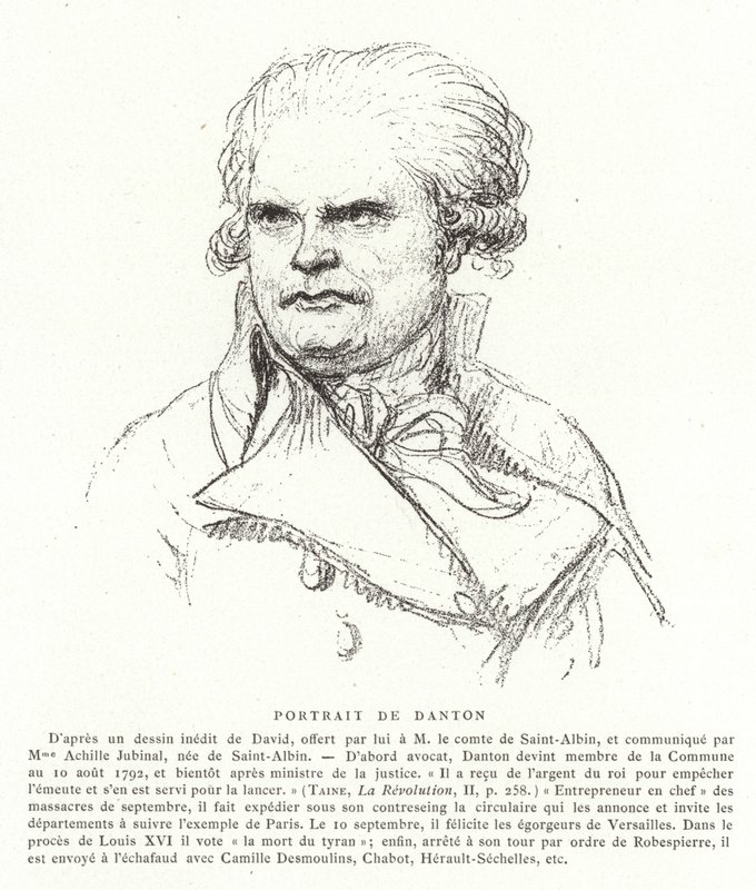 Georges Danton, French Revolutionary Politician by Jacques Louis David