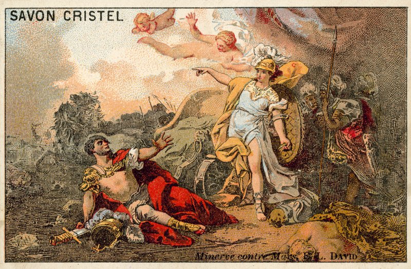 The Combat of Mars and Minerva by Jacques Louis David