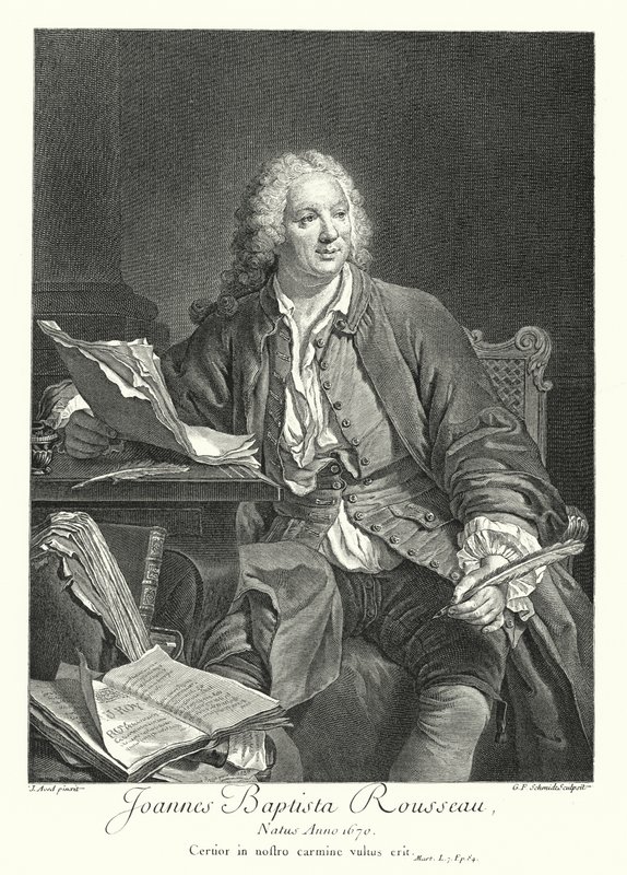 Jean-Baptiste Rousseau, French poet and playwright by Jacques Andre Joseph Camelot (after) Aved