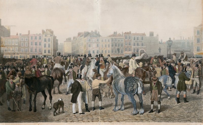Old Smithfield Market by Jacques Laurent Agasse