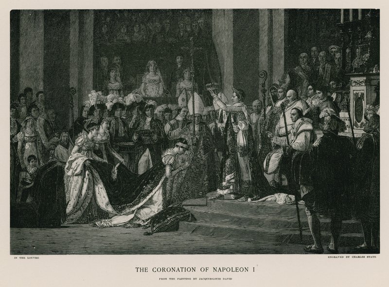 The coronation of Napoleon I by Jacques Louis David