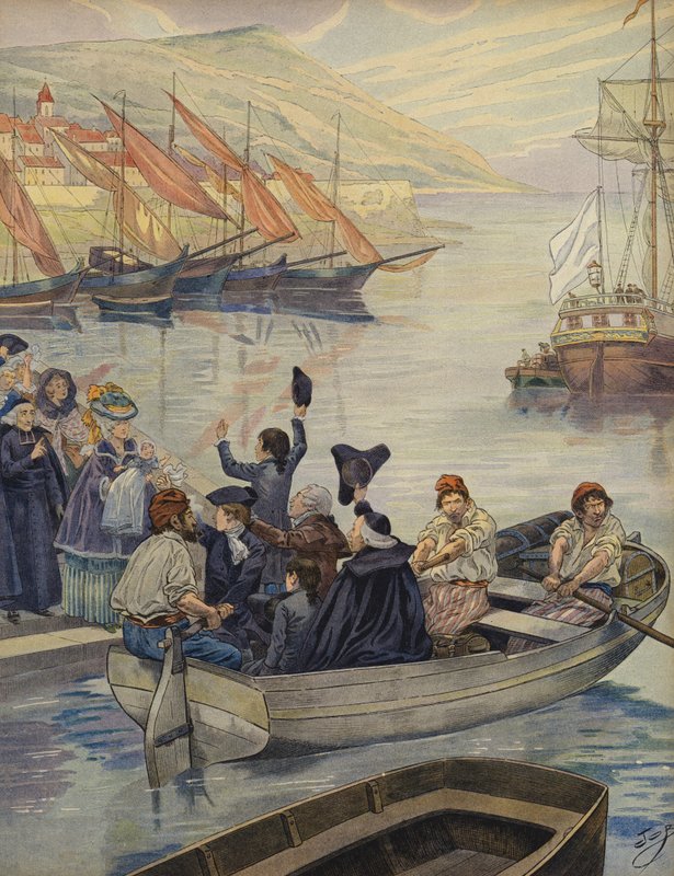 The Young Napoleon Bonaparte Leaves Corsica by Jacques Marie Gaston Onfray de Breville (Job)
