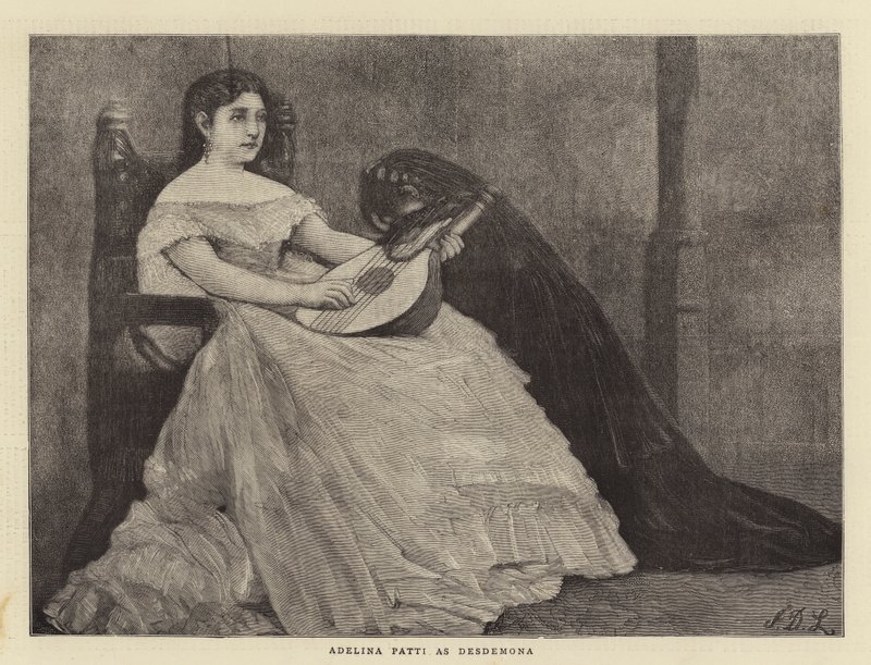 Adelina Patti as Desdemona by James Dromgole Linton