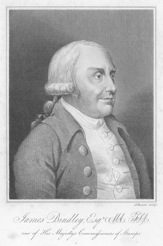 James Bindley, English official, antiquary and book collector by James (after) Basire